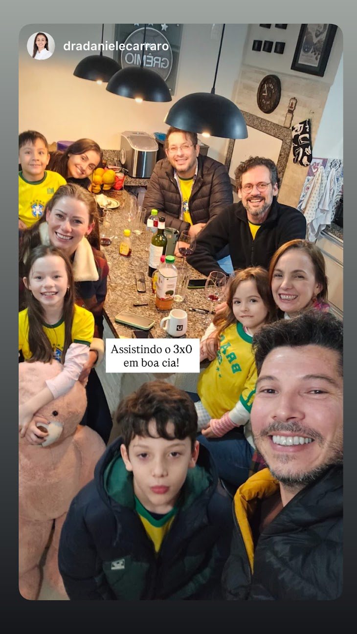 Grupo reunido na cozinha